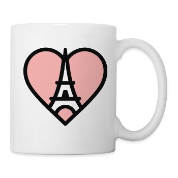 Pink Heart Eiffelturm Romantische Liebes-Paname 75 - Tasse - Weiß - Rechts