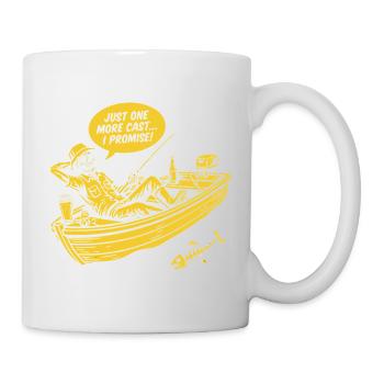 Encore un casting, Angler fun Shirt, sweat à capuche, casquette - Mug blanc - blanc - Droite