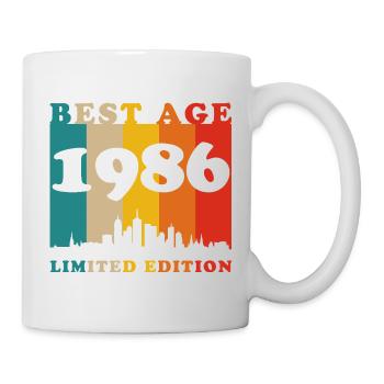 1986 Vintage Retro Geburtstagsgeschenk - Tasse - Weiß - Rechts