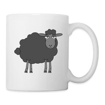 Baaaa-d To The Bone | Black Sheep illustration - Mug - white - Right