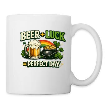 Bierglück Perfekter Tag - Tasse - Weiß - Rechts