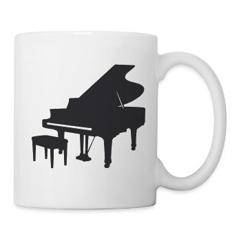 Pianosilhouette – Silent Piano Art - Mug - white - Right