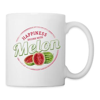 Snack de pastèque Vintage Fruit Retro Melon - Mug blanc - blanc - Droite