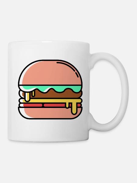 Burger Icon - Tasse - Weiß
