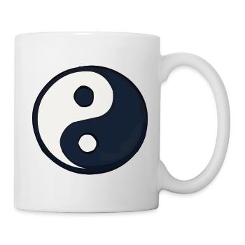 YinYang Dark Blue Contrast - Mug - white - Right