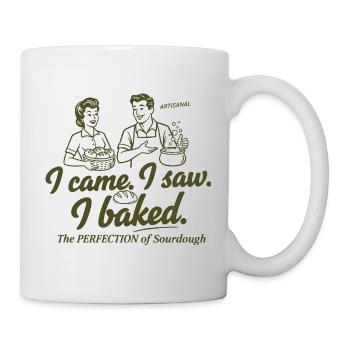 Pain au levain Je suis venu J’ai vu que j’avais fait du pain au levain - Mug blanc - blanc - Droite