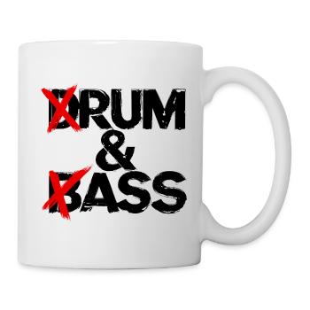 Drum & Bass / Rum & Ass Drummer Vintage Music - Mug - white - Right