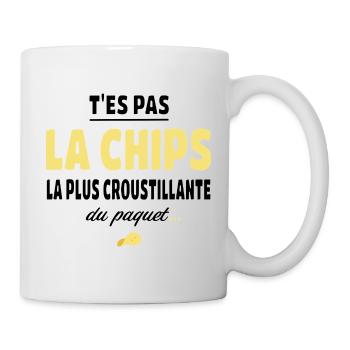 T'es pas la chips la plus croustillante - Mug blanc - blanc - Droite