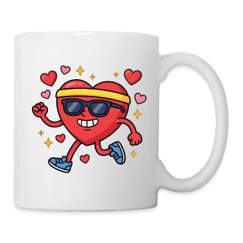 Fun run for Valentine's Day - Mug - white - Right