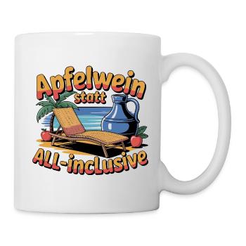 Apfelwein Statt All Inclusive Lustiger Hessen - Tasse - Weiß - Rechts