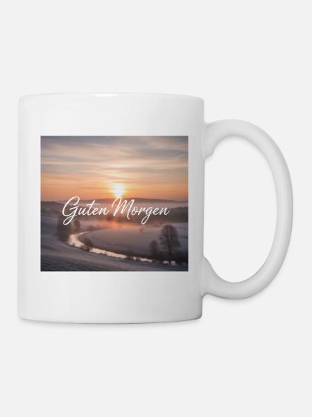 Guten Morgen im Schnee - Tasse - Weiß