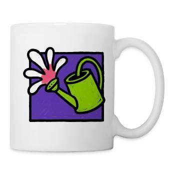 Arrosoir Fleuri Botanique Nature - Mug blanc - blanc - Droite
