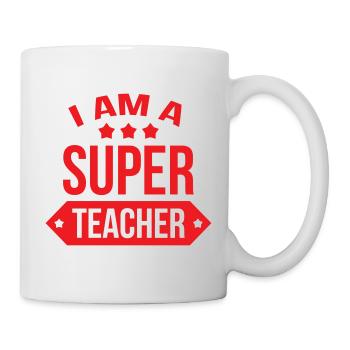 Großer Lehrer Moderne Typografie und Sterne - Tasse - Weiß - Rechts