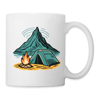 Bergcamping Feuerlicht - Tasse - Weiß - Rechts