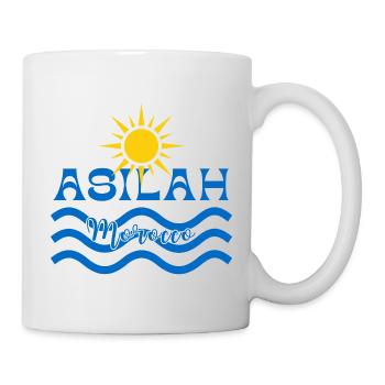 Asilah Marokko Sonnenwellen - Tasse - Weiß - Rechts