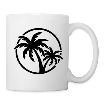 Palm Tree Symbol Beach - Mug - white - Right