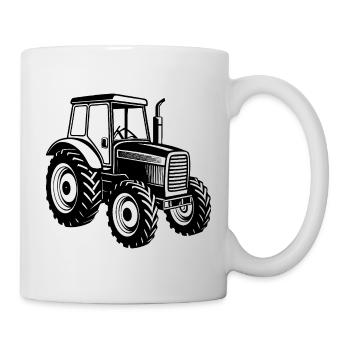 Landwirtschaftlicher Traktor - Tasse - Weiß - Rechts