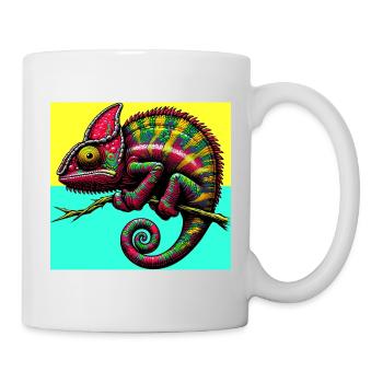 caméléon - Mug blanc - blanc - Droite