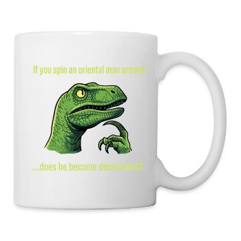 Lustiges Dinosaurier Meme im Cartoon - If you spin - Tasse - Weiß - Rechts