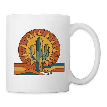 Retro Sonnenuntergang 70s Sunset - Mug - white - Right