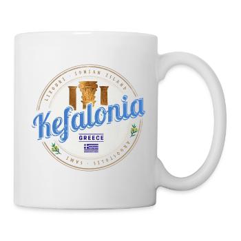 Kefalonia Insel in Griechenland Vintage Souvenir - Tasse - Weiß - Rechts
