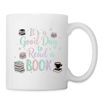 Bonjour Lire le livre - Mug blanc - blanc - Droite