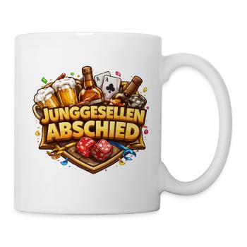 Junggesellenabschied Bierwettstreit - Tasse - Weiß - Rechts