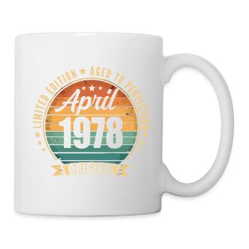 Cadeau d’anniversaire rétro vintage de Avril 1978 - Mug blanc - blanc - Droite
