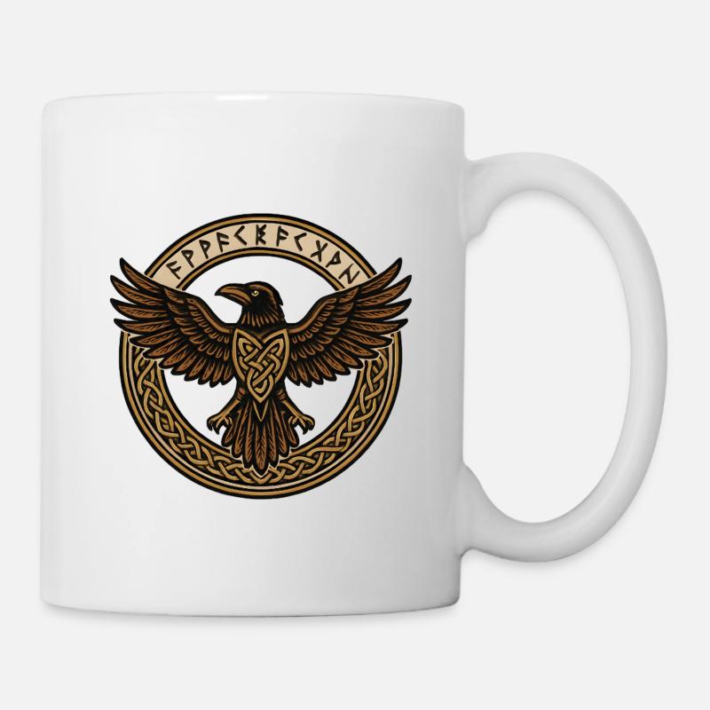 Rabenlord im Runenkreis - Tasse - Weiß