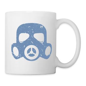 Masque à gaz grunge Particules nucléaires radioactives - Mug blanc - blanc - Droite