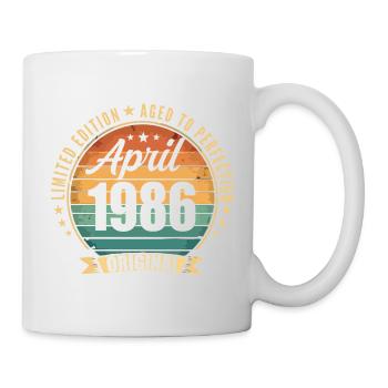 Cadeau d’anniversaire rétro vintage de Avril 1986 - Mug blanc - blanc - Droite