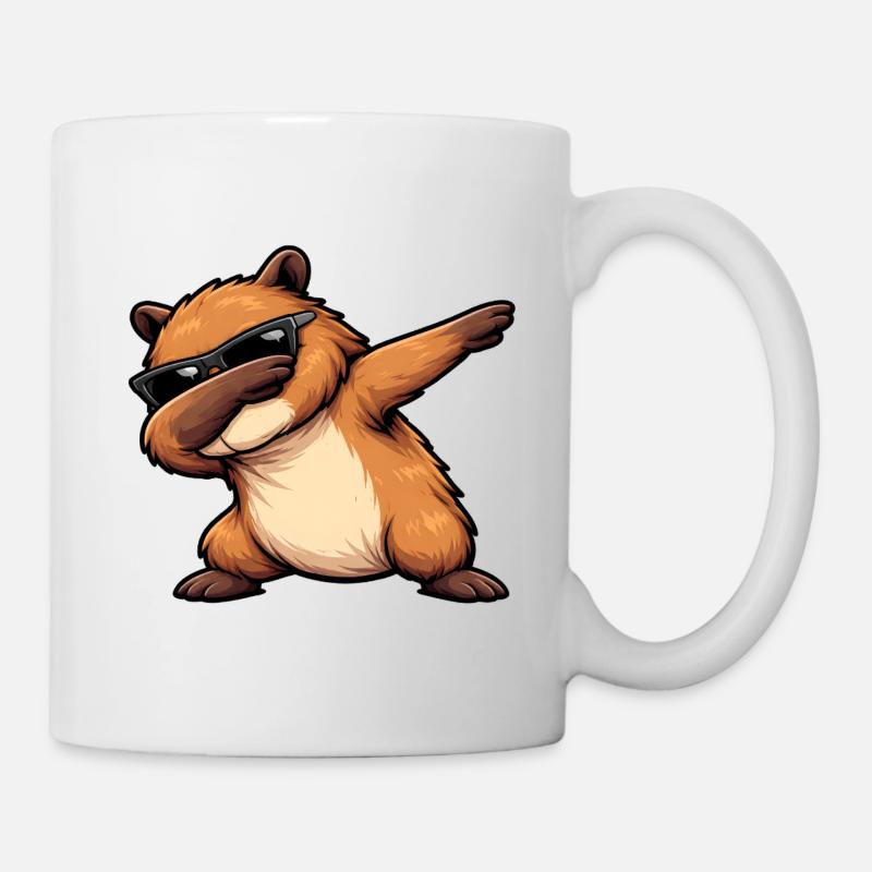 Dabbing Capybara - Tasse - Weiß