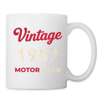 Année de naissance rétro vintage du Motor Club 1957 - Mug blanc - blanc - Droite