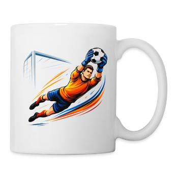 Torwart Shirt Fußball Keeper Save Soccer - Tasse - Weiß - Rechts