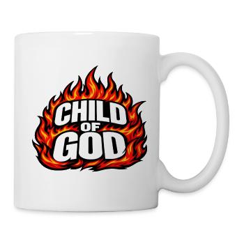Child Of God Retro Streetwear Flames - Mug - white - Right