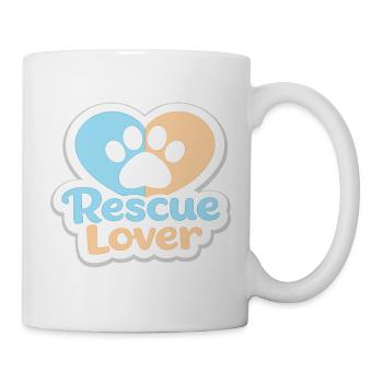 Cœur de Patte de Maître de Sauvetage - Mug blanc - blanc - Droite