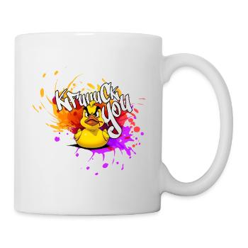 Graffiti Duck : Une explosion de couleurs - Mug blanc - blanc - Droite