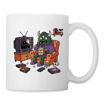 Monster Kino Horror Filme Popcorn - Tasse - Weiß - Rechts