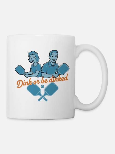 Pickleball-lustiger Spieler Dink Oder Werde Liebe - Tasse - Weiß