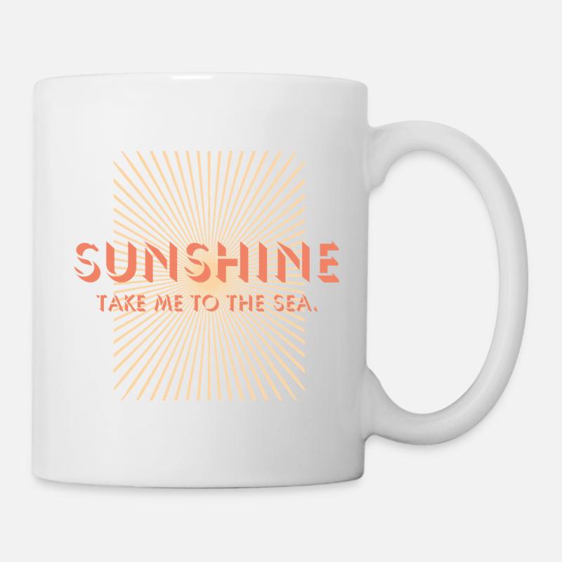 Rayon de soleil, emmène-moi à la plage - Mug blanc - blanc