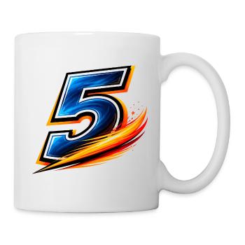Number 5 Football Shirt Team Player Sport - Mug - white - Right
