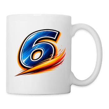 Number 6 Football Shirt Midfield Player - Mug - white - Right