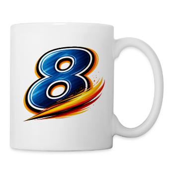 Number 8 Football Shirt Midfield Allrounder - Mug - white - Right