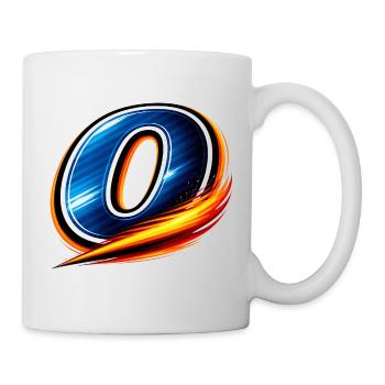 Stylisches Nummer 0 Motiv im sportlichen Look - Tasse - Weiß - Rechts