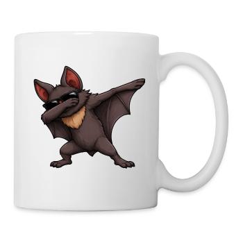 Dabbing Fledermaus - Tasse - Weiß - Rechts