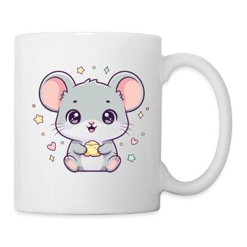 Kawaii mouse with cheese - Mug - white - Right
