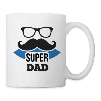 Cooler Super Dad Brille Vater - Tasse - Weiß - Rechts