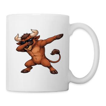 Taureau en dab - Mug blanc - blanc - Droite