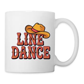 Line Dance Cowboy - Tasse - Weiß - Rechts