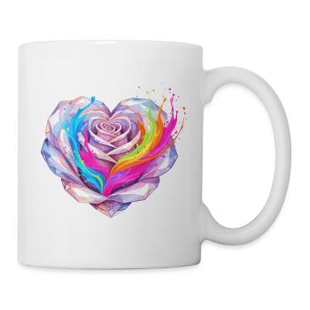 Kristallherz Regenbogenfusion - Tasse - Weiß - Rechts